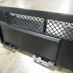 skid steer snow bucket attachment mesh back for high visibility
