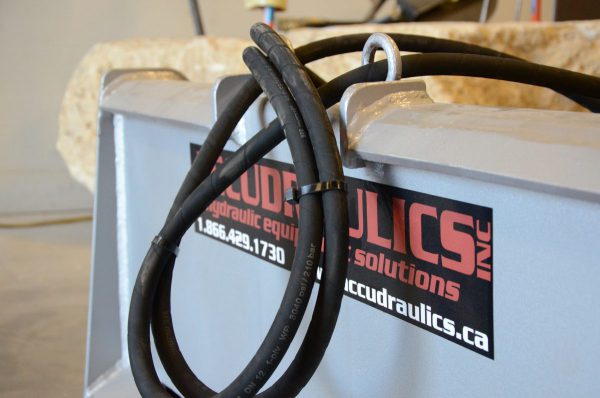 hydraulic hoses over logo and blade attachment clipped together hose kit