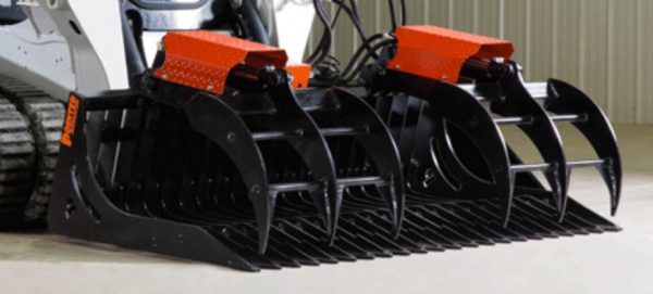 affordable heavy duty rock bucket grapple for skid steers